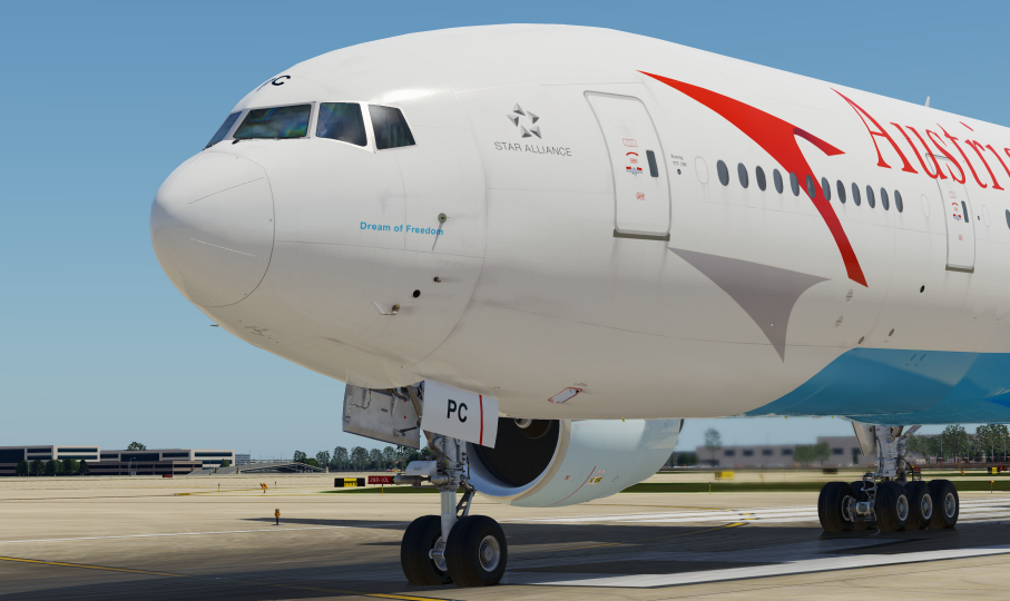 Austrian B777-2Z9(ER) OE-LPC old blue belly - FF 777 Ultimate - X