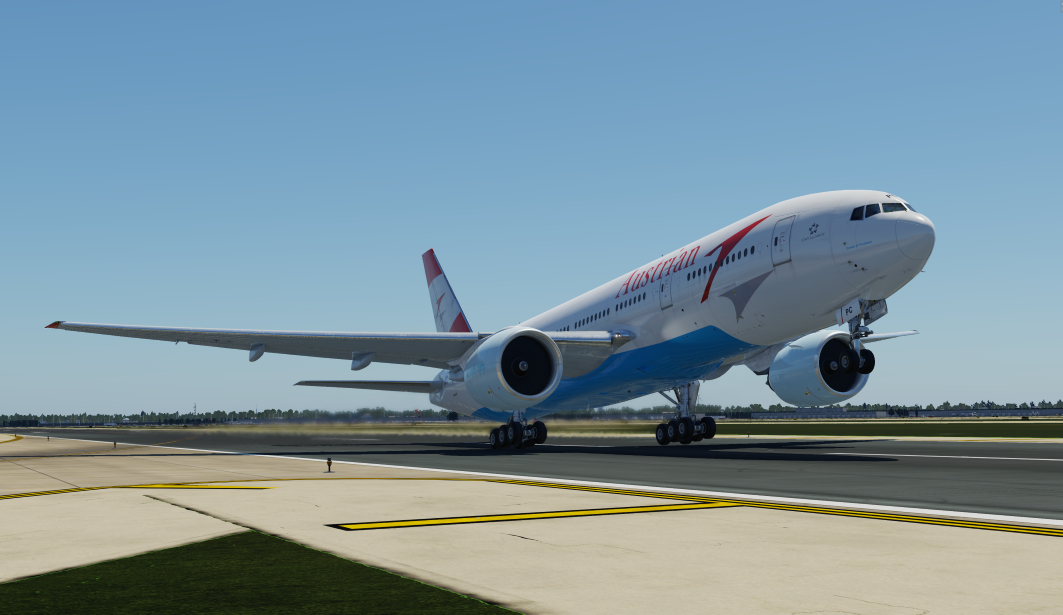 Austrian B777-2Z9(ER) OE-LPC old blue belly - FF 777 Ultimate - X