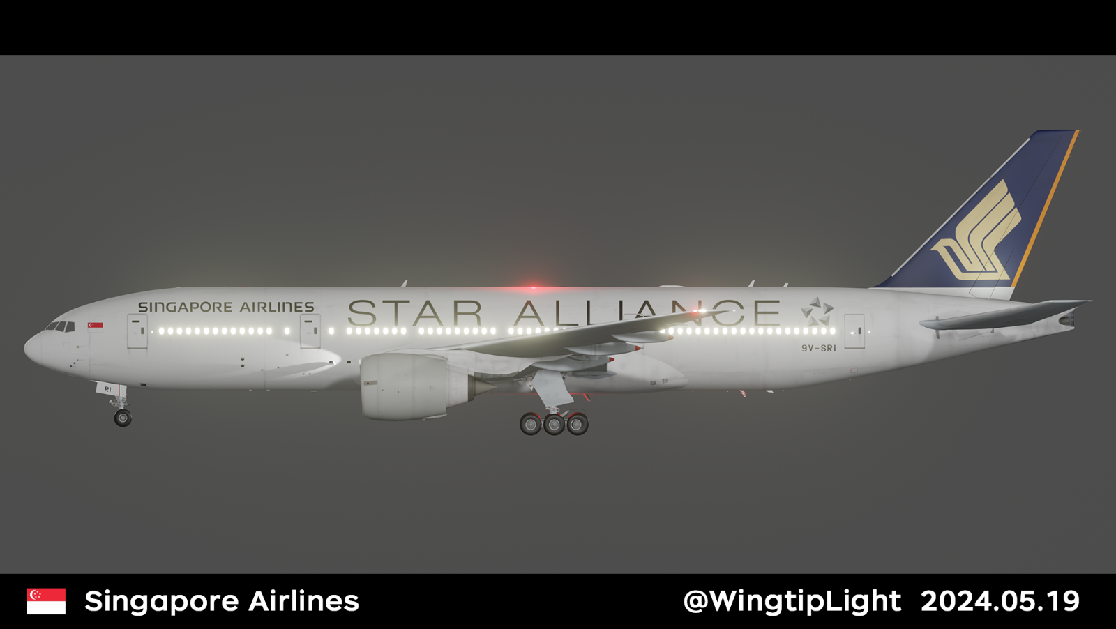 777-200ER V2 Singapore Airlines 