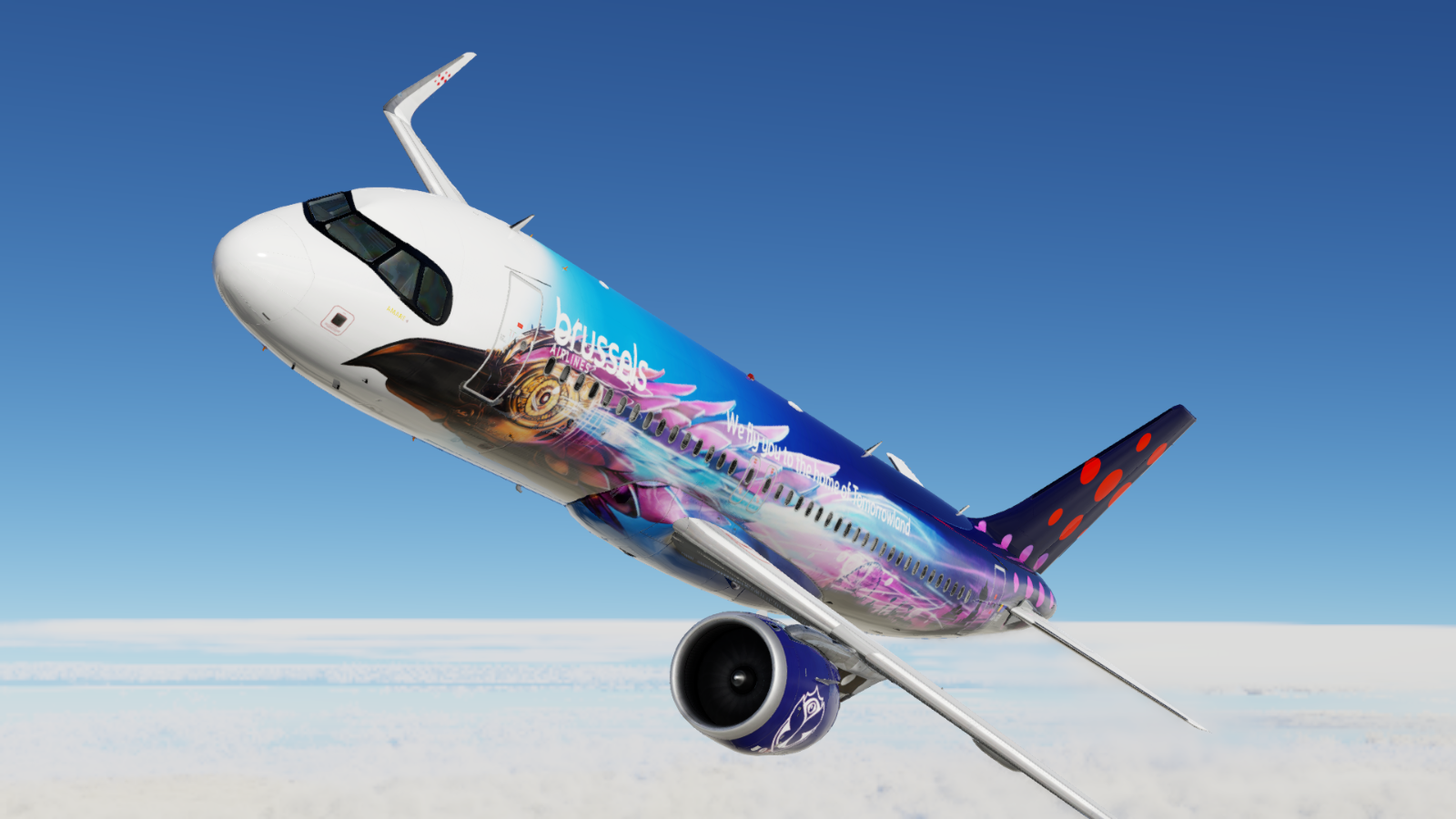 FlightFactor a320 Brussels Airlines Tomorrowland OO-SBB - Aircraft