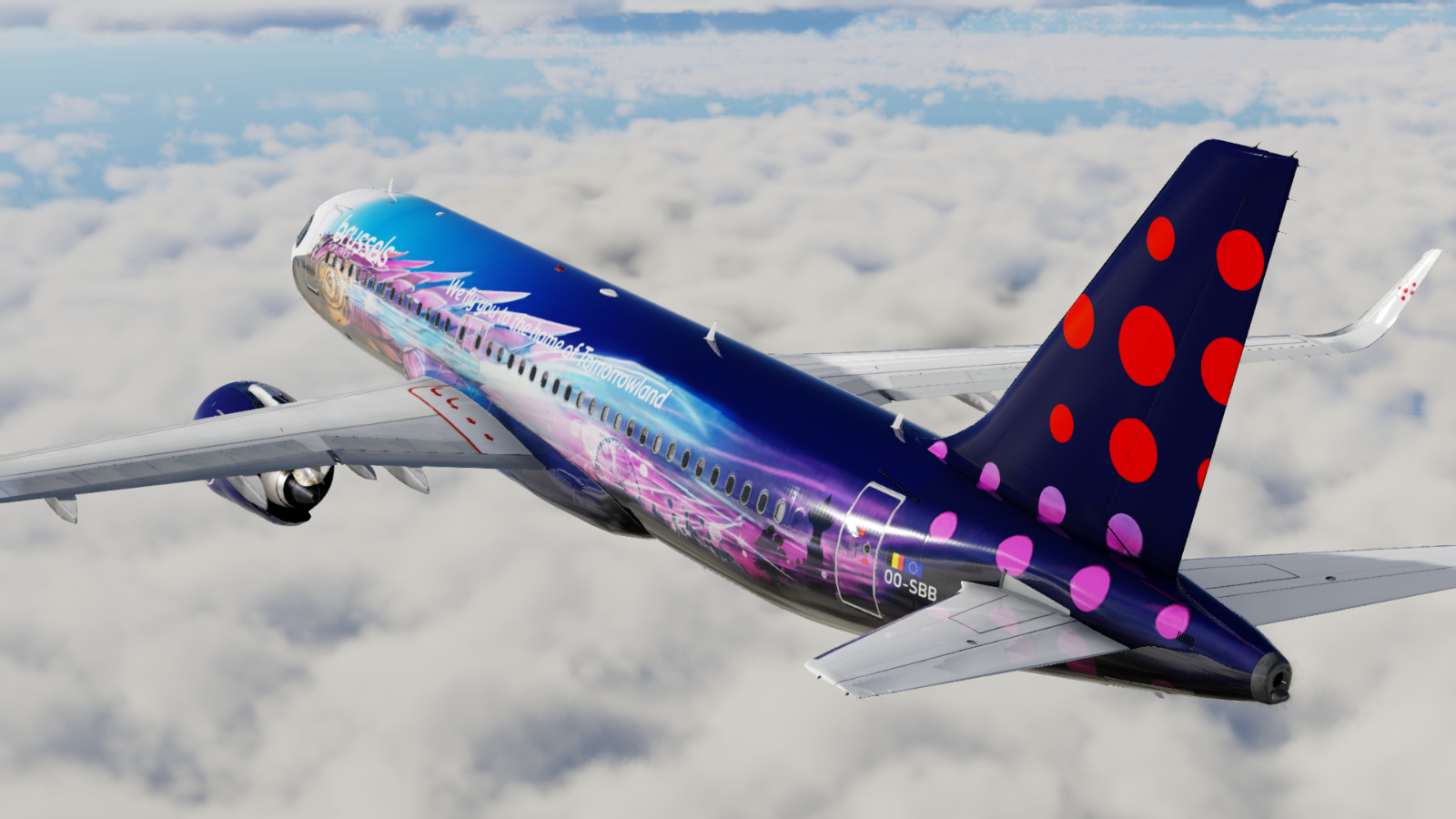FlightFactor a320 Brussels Airlines Tomorrowland OO-SBB - Aircraft