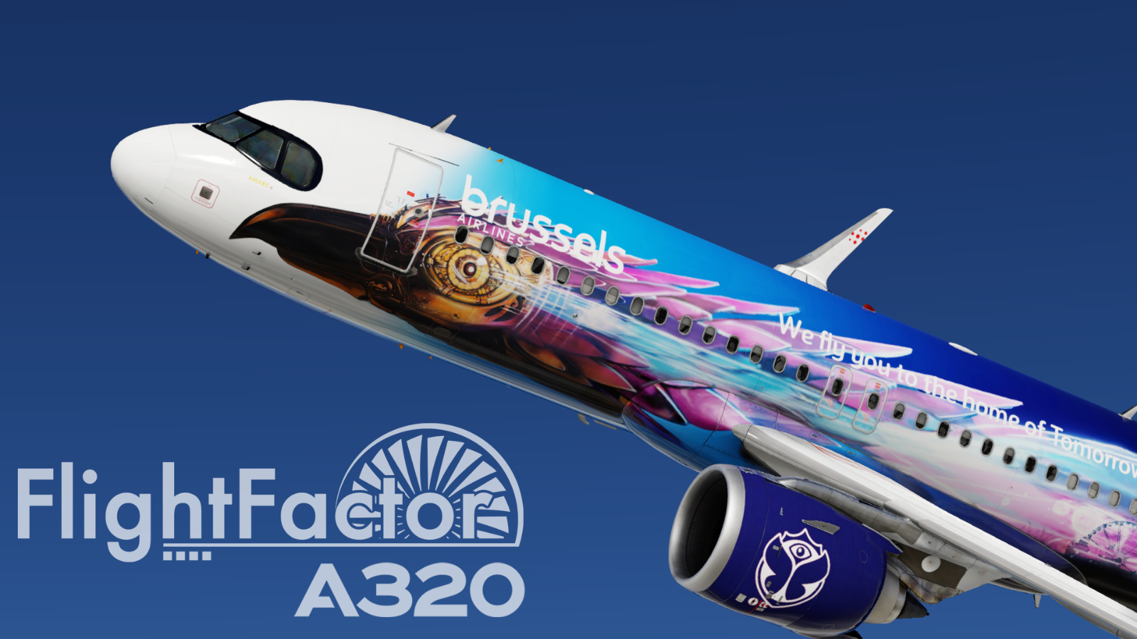 FlightFactor a320 Brussels Airlines Tomorrowland OO-SBB - Aircraft