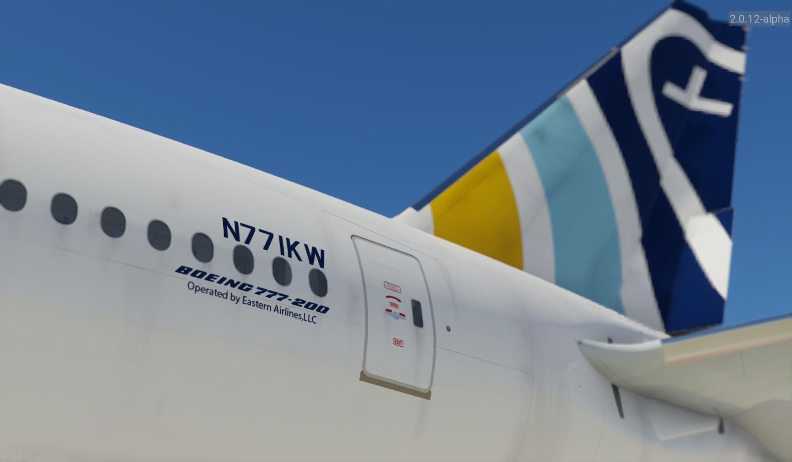 Eastern Airlines N771KW 2-pack for FlightFactor 777v2
