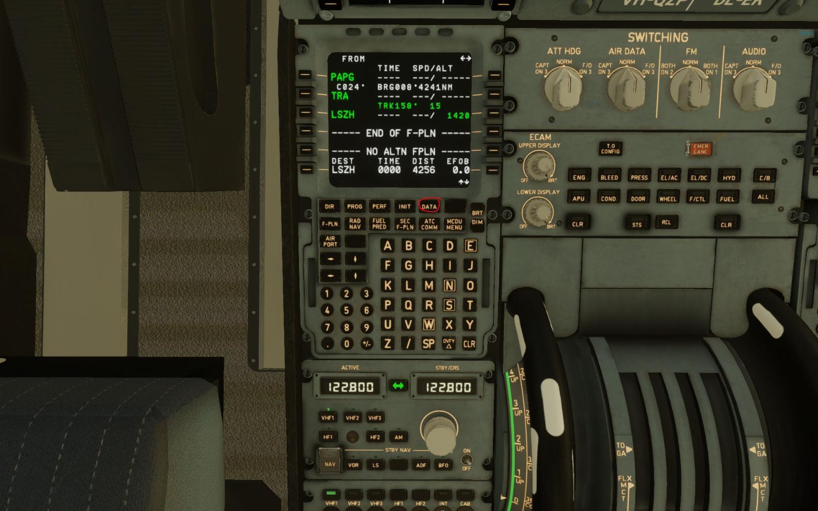 A340-600 tutorial flight, need to save flight plan - Airbus A340