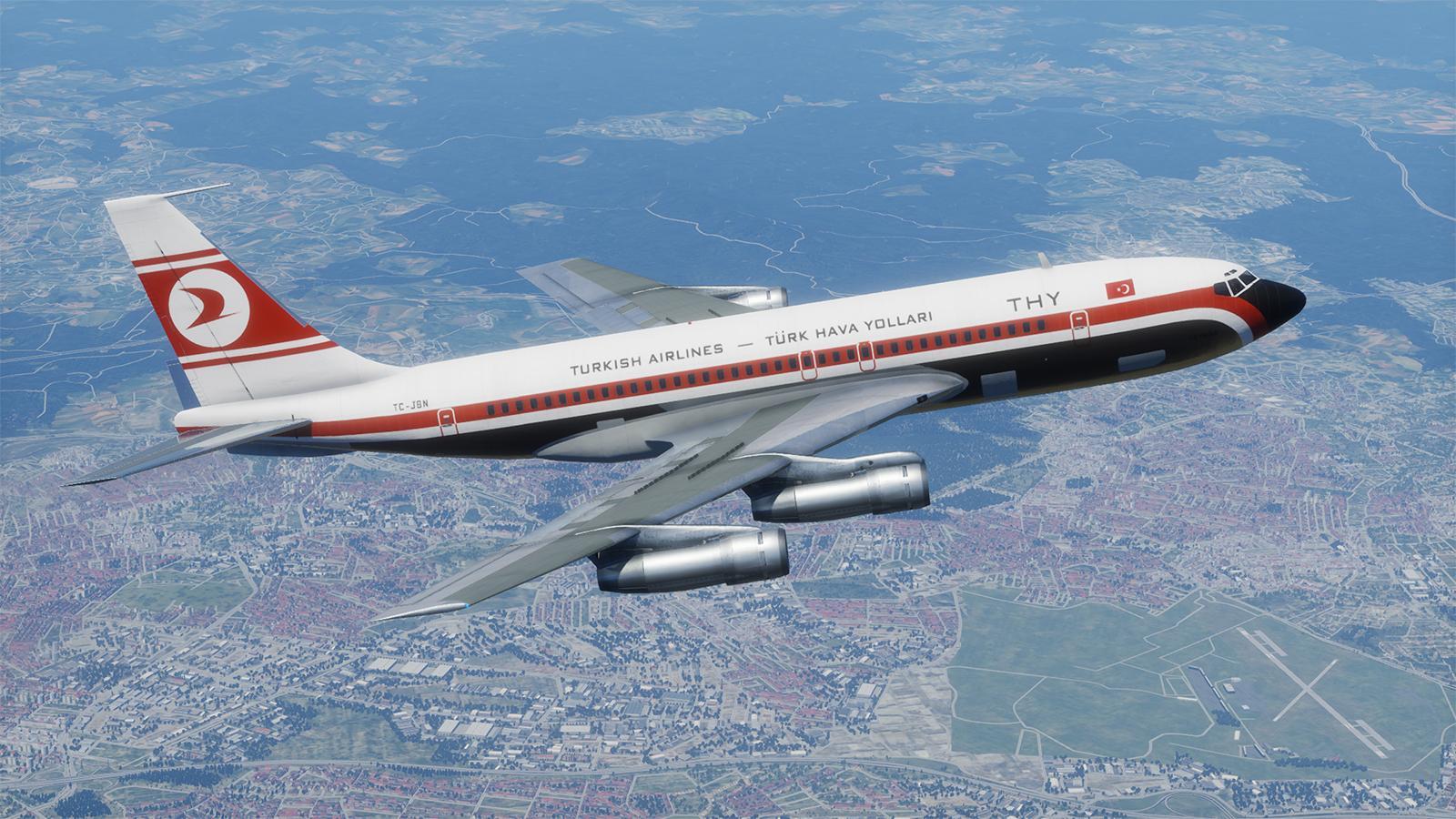 Shenshee Boeing 720B Turkish Airlines 70s Livery - Aircraft Skins