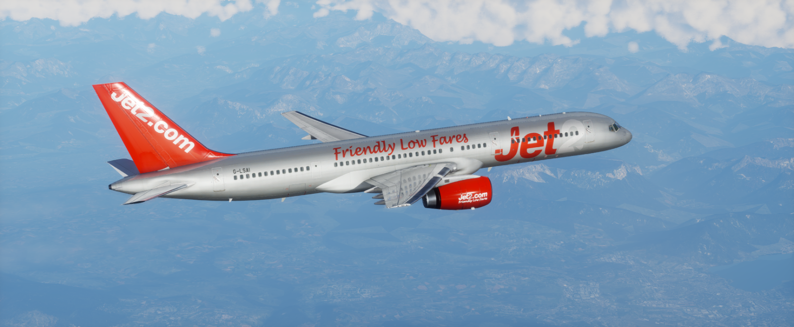 Jet2 Fuselage textures for Flightfactor 757 Door Mod
