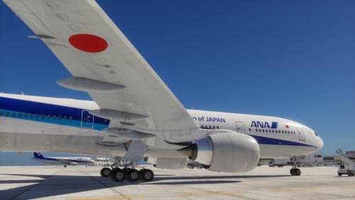 全日空商事 ANA Boeing 777-200 1/200 FlightFactor 777-200 (v2) - All Nippon Airways (JA742A