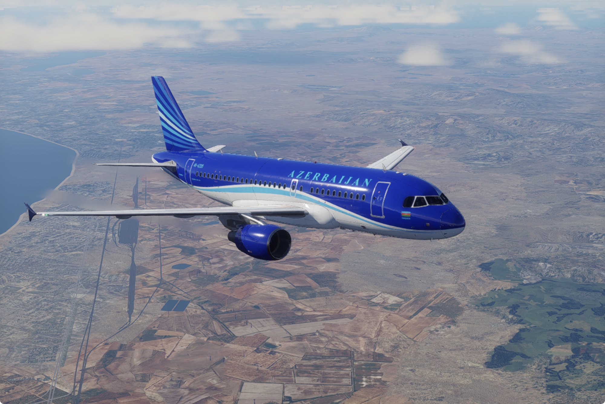 Azerbaijan Airlines 4K-AZ05 Livery for ToLiss A319 - Toliss A319