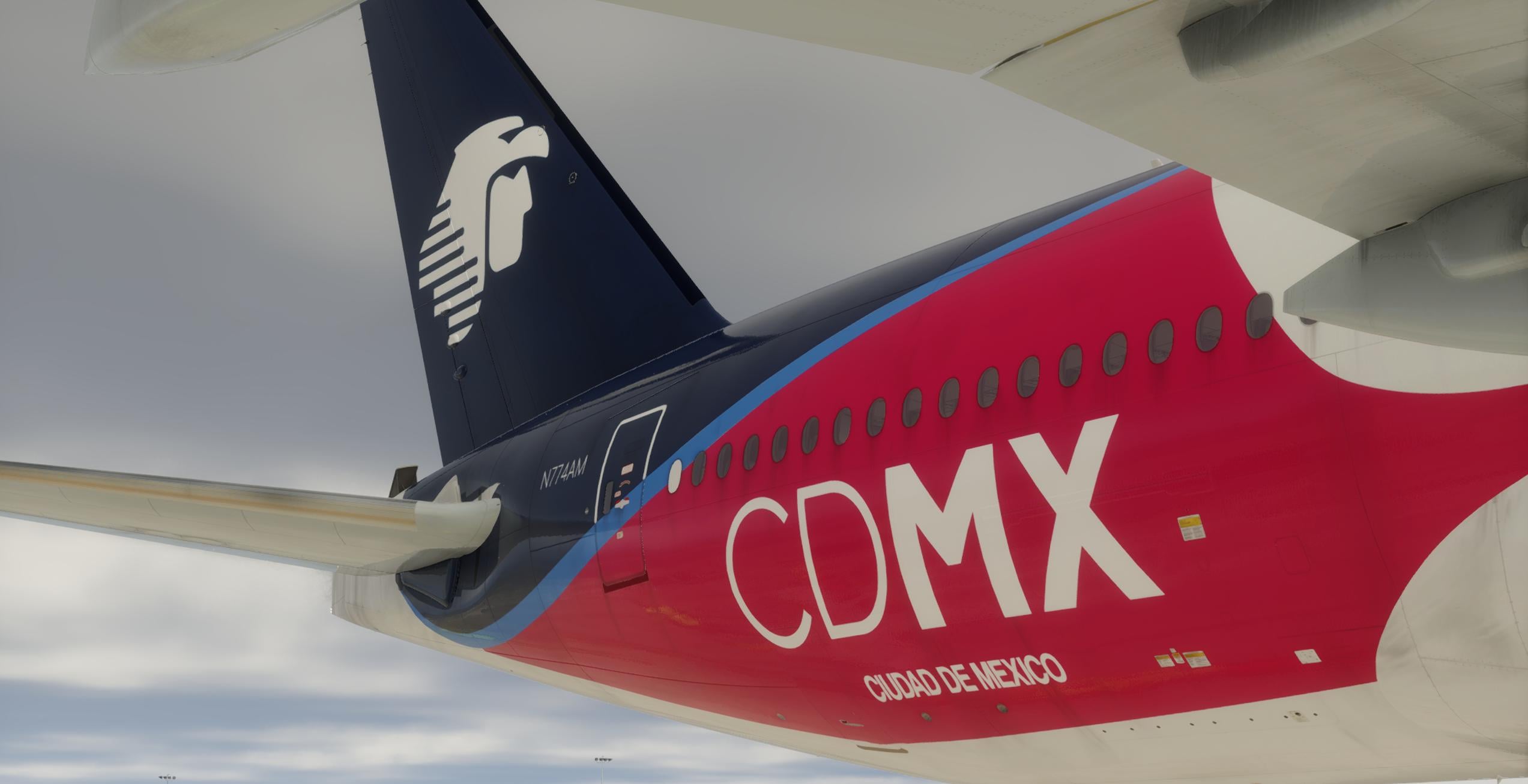 8K] Ciudad de Mexico Aeromexico N774AM - 3 Pack for Flight Factor