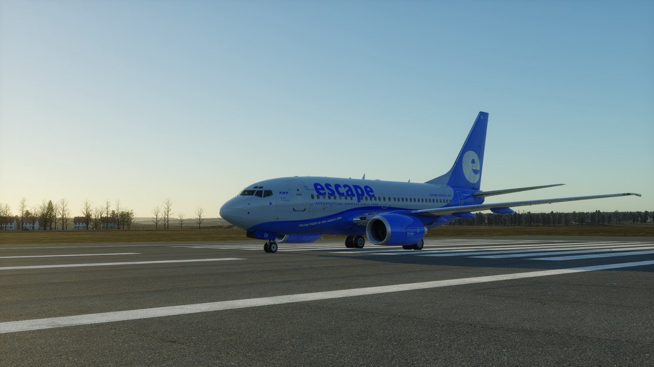 Escape Airlines International B737-600 Azure livery (blue) F-ZKOI