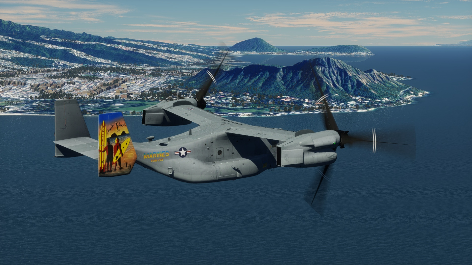 VMM-268 Red Dragons livery for AOA Simulations XP12 V-22 Osprey