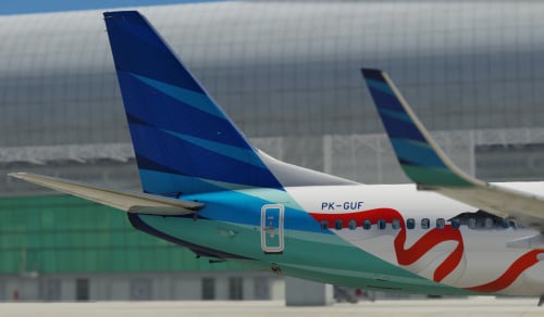 Garuda Indonesia (Aku Cinta Indonesia c/s) PK-GUF for LevelUp 737