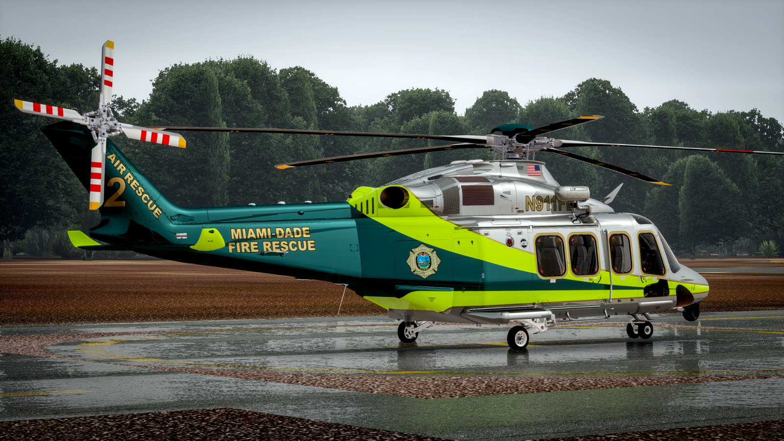 XROTORS LEONARDO AW139 V5 - Miami Dade Fire Rescue ALL FOUR Liveries ...