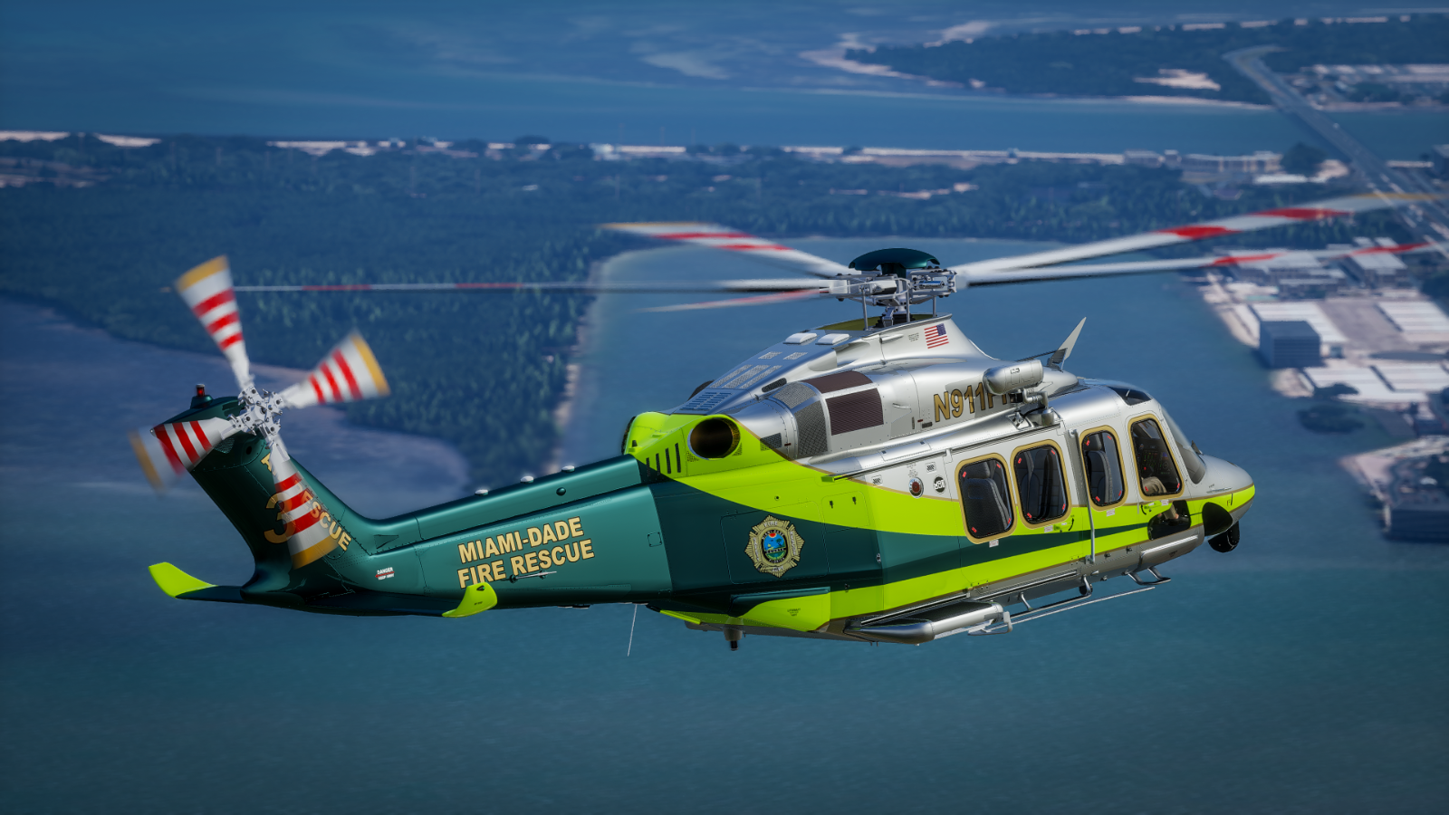 XROTORS LEONARDO AW139 V5 - Miami Dade Fire Rescue ALL FOUR Liveries ...
