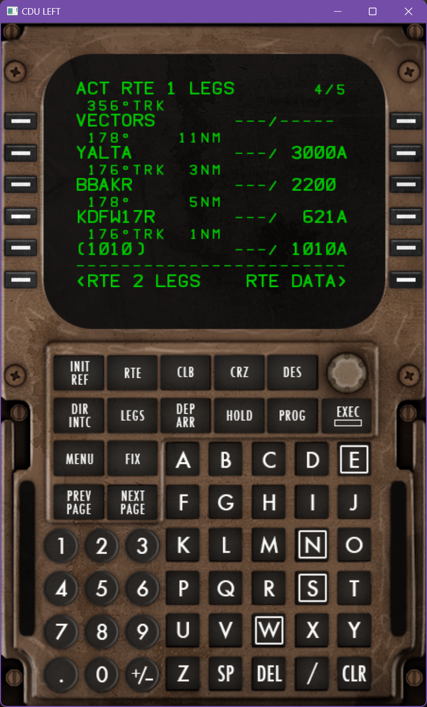FMS CLB CRZ DES pages completely blank - Boeing 767 Professional