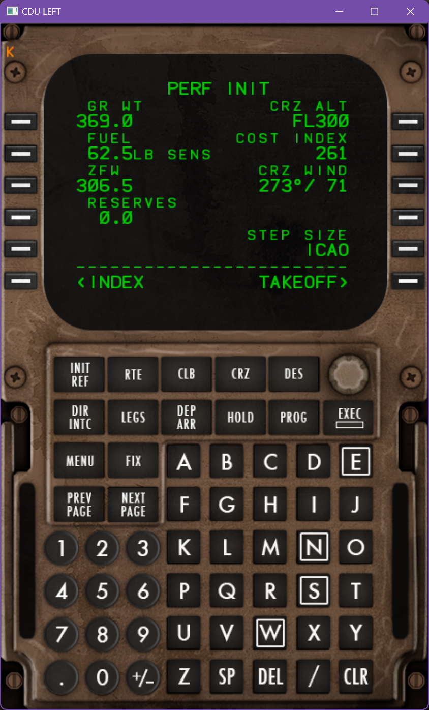 FMS CLB CRZ DES pages completely blank - Boeing 767 Professional