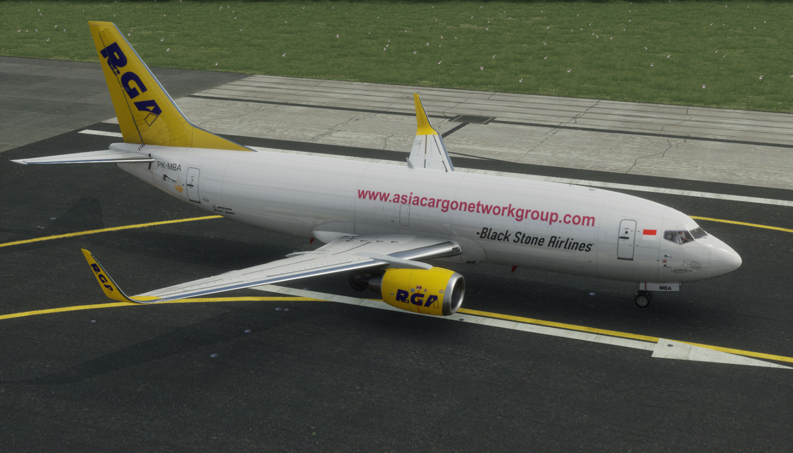 IXEG 737-300F RGA/Black Stone Airlines PK-MBA - Other Payware