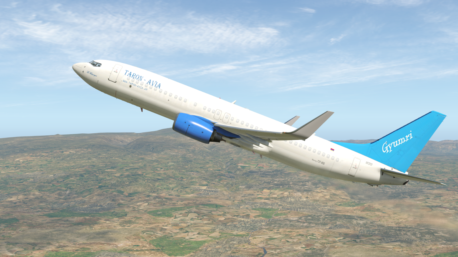 エルモ Taron Avia EK73797 Boeing 737-800 Livery - Zibo 737 - X-Plane.Org