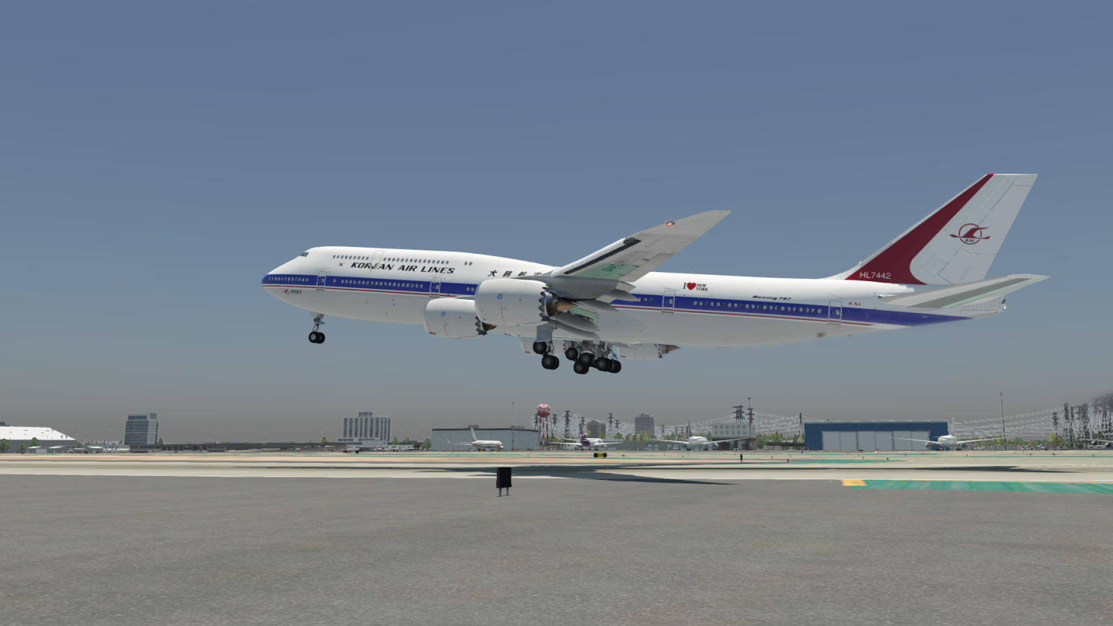 SSG 747 - Korean Airlines - I Love NY - HL7442 - SSG Liveries - X