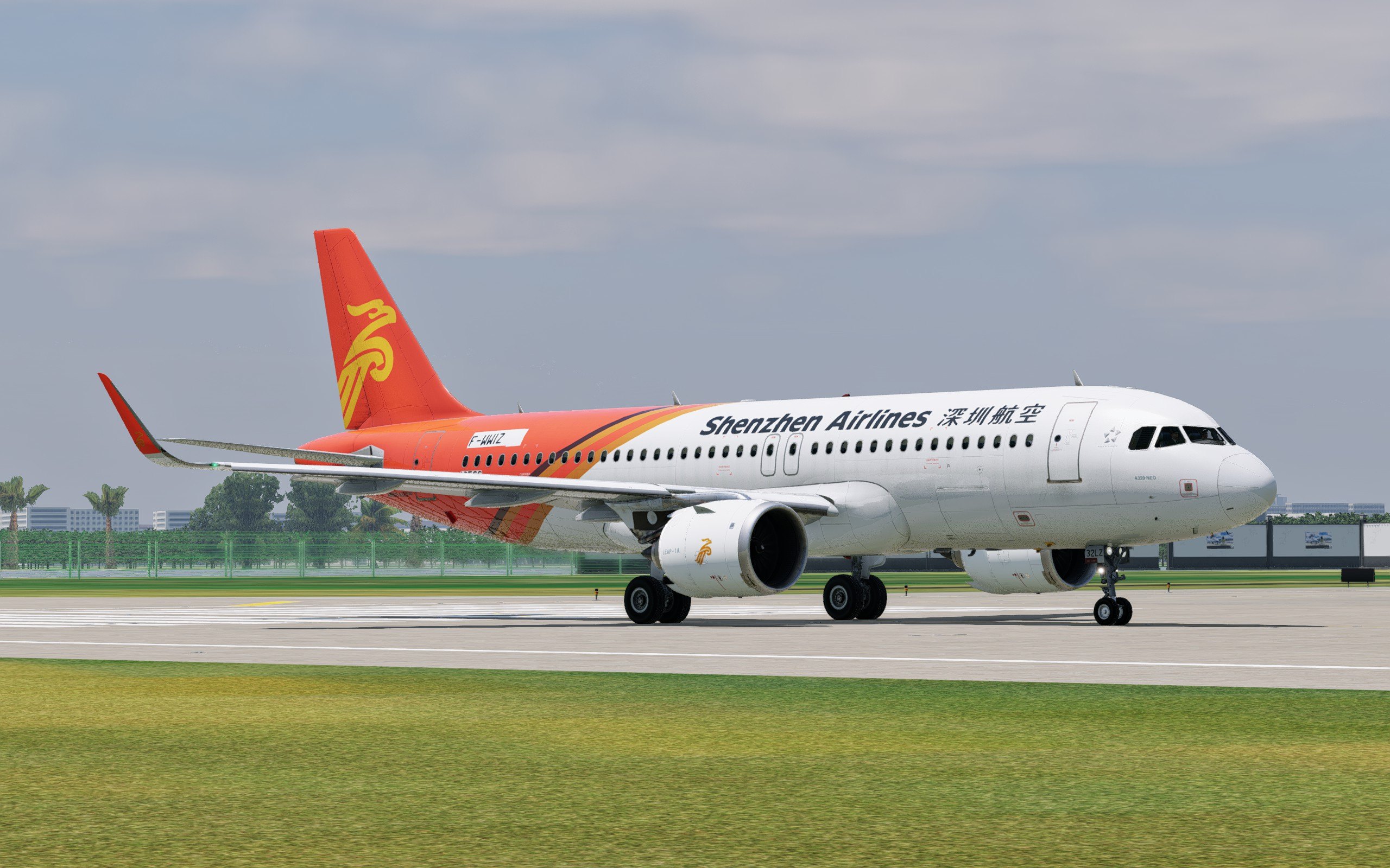 Toliss A320neo Shenzhen Airlines B-32LZ （LEAP-1A eng） livery
