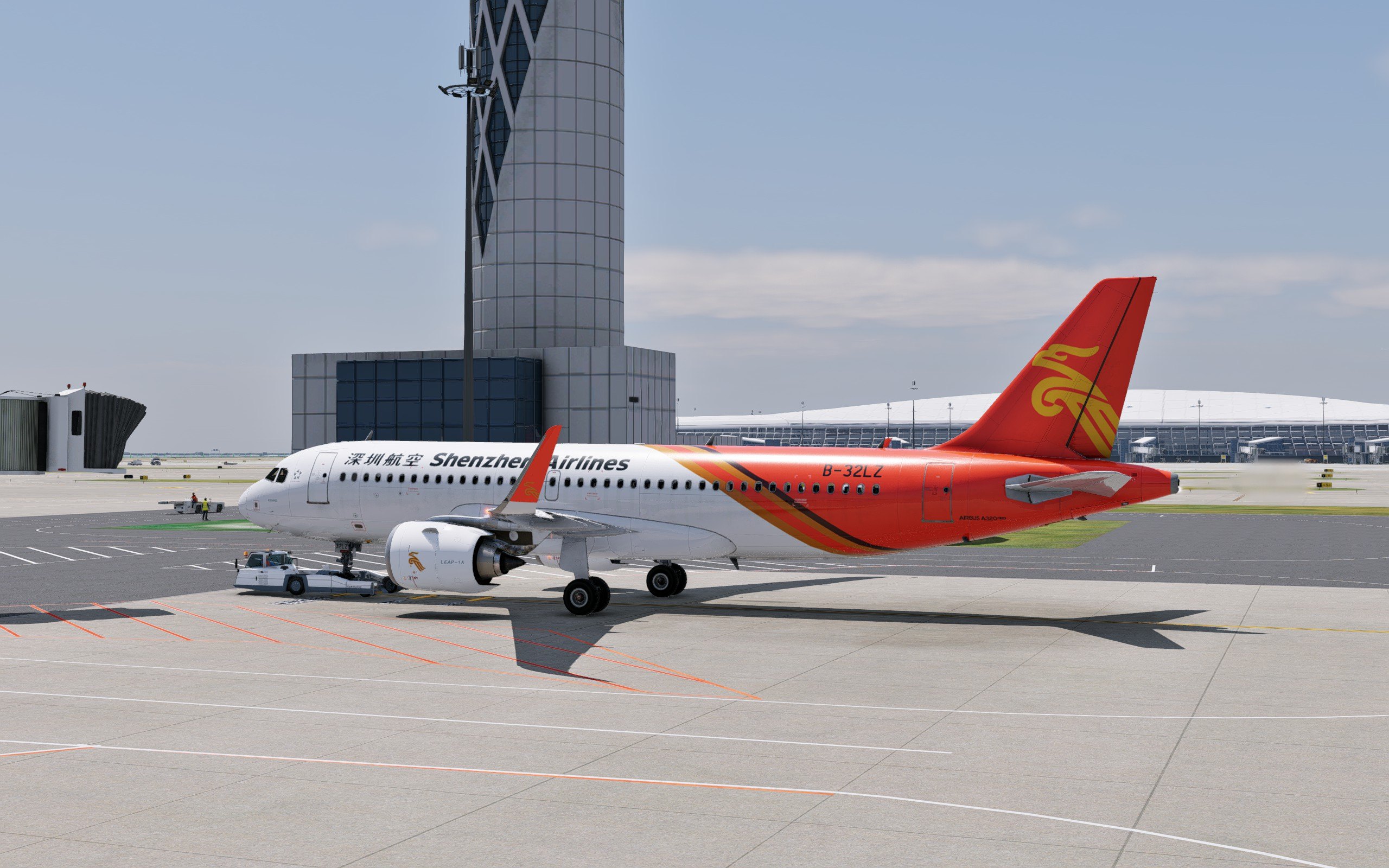 Toliss A320neo Shenzhen Airlines B-32LZ （LEAP-1A eng） livery