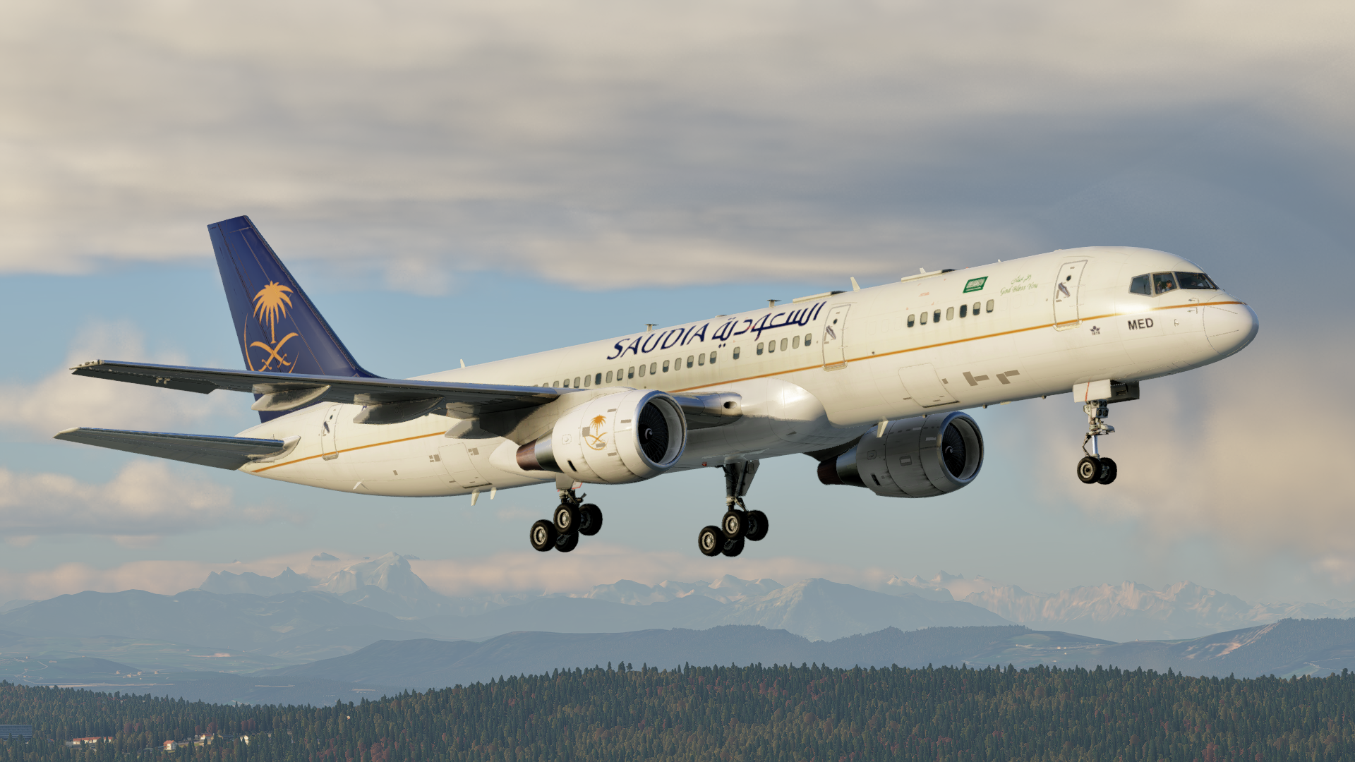 Saudi Arabian Government HZ-HMED For FlightFactor 757 C32 - FF 757