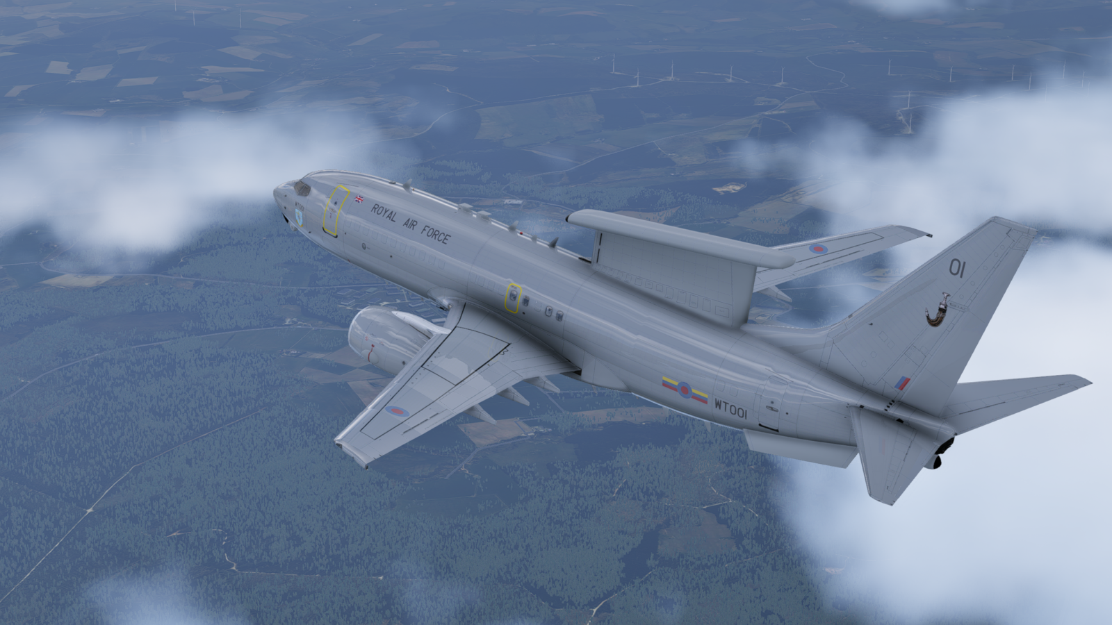 LevelUp 737-700 RAF Boeing E-7 Wedgetail WT001 - Zibo 737 - X