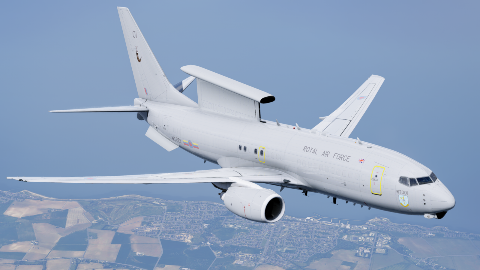 LevelUp 737-700 RAF Boeing E-7 Wedgetail WT001 - Zibo 737 - X
