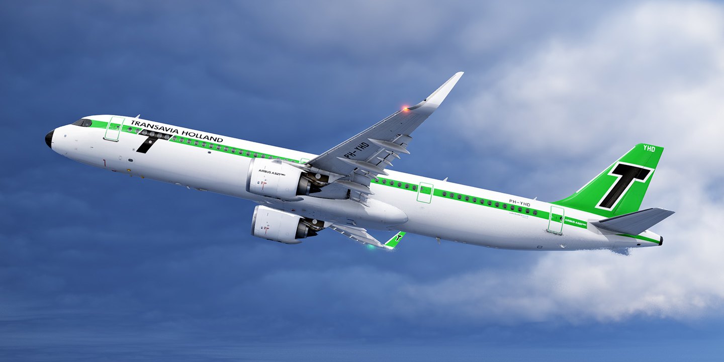 Toliss A321neo Transavia retro (PH-YHD) - UHD 8K and 4K - Toliss