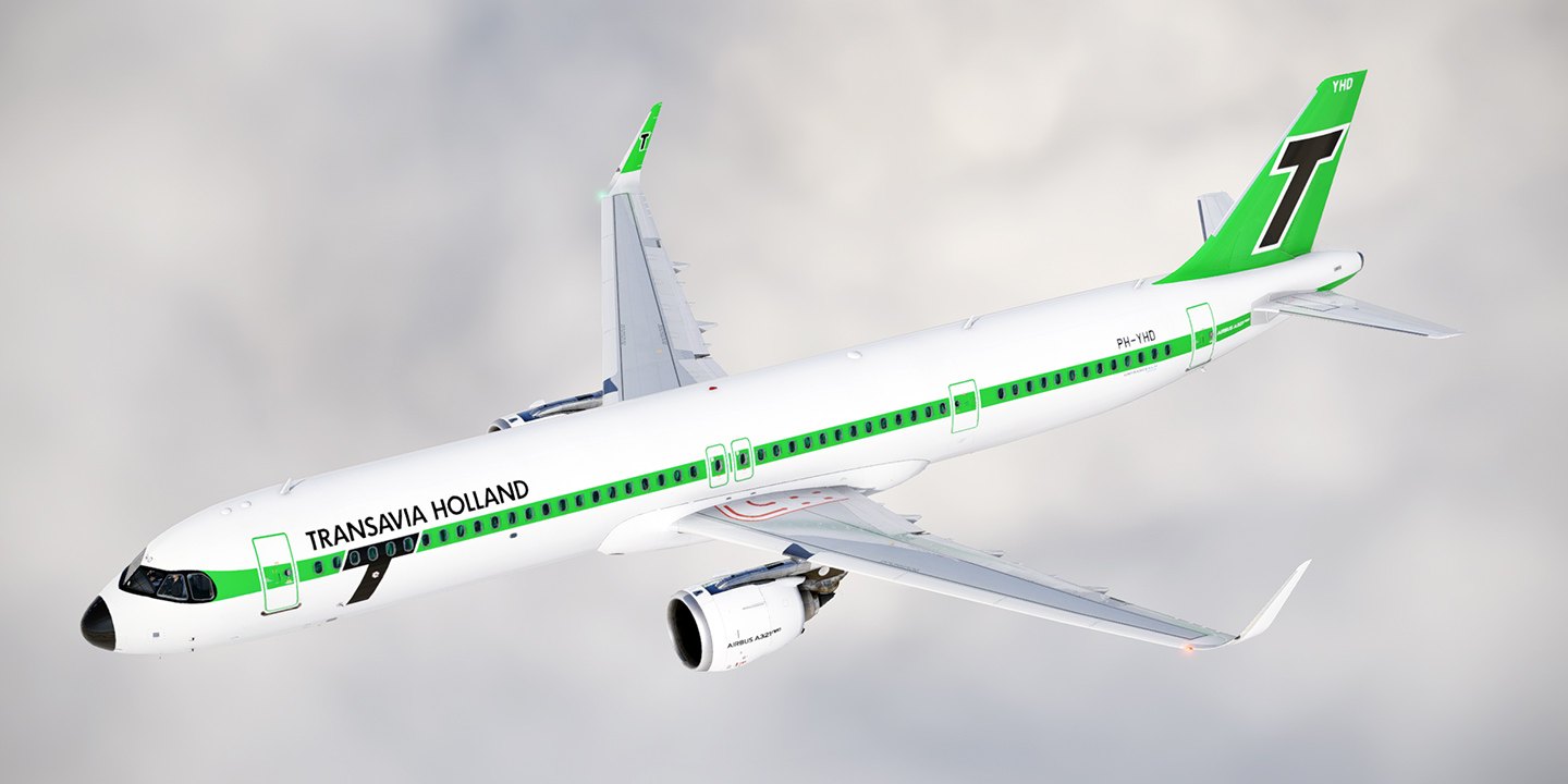 Toliss A321neo Transavia retro (PH-YHD) - UHD 8K and 4K - Toliss