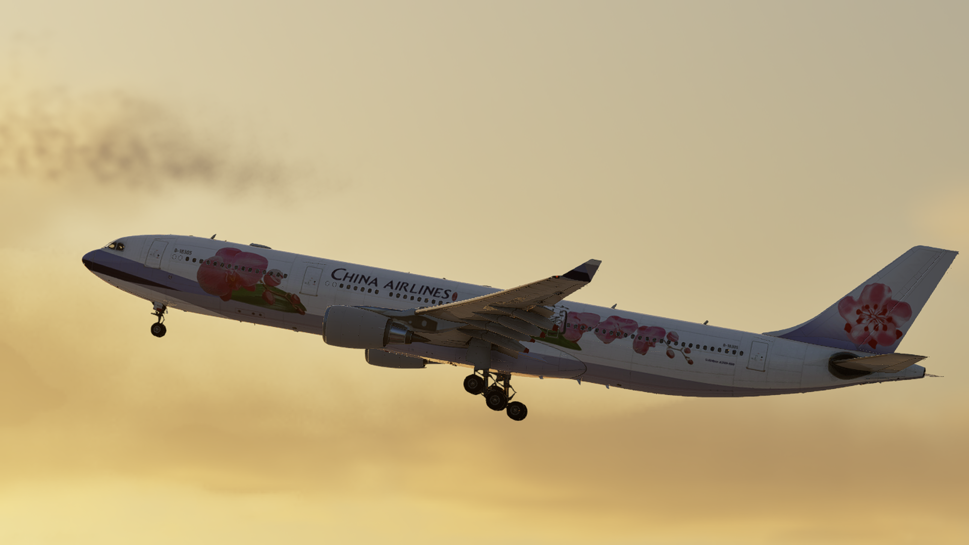 China Airlines “Butterfly Orchid” B-18305 LR A330-300