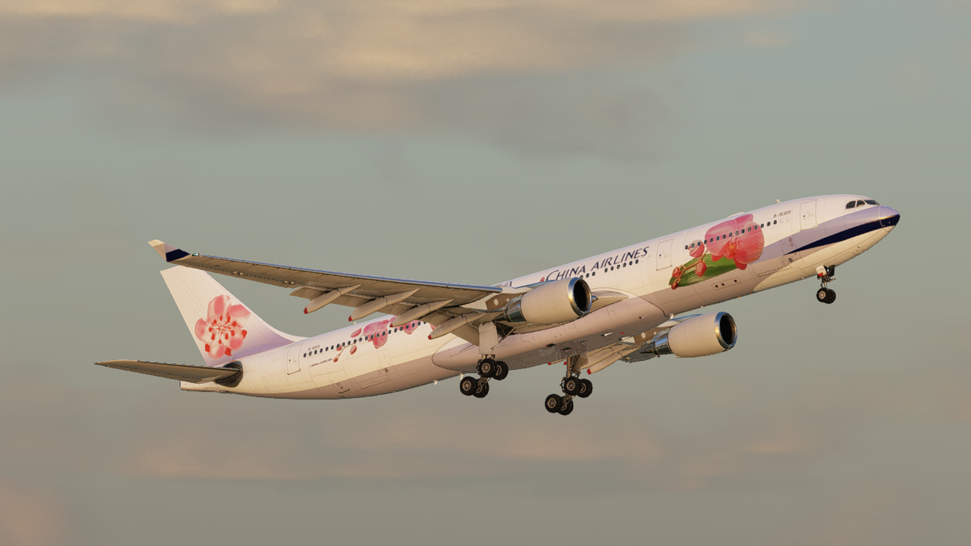 China Airlines “Butterfly Orchid” B-18305 LR A330-300