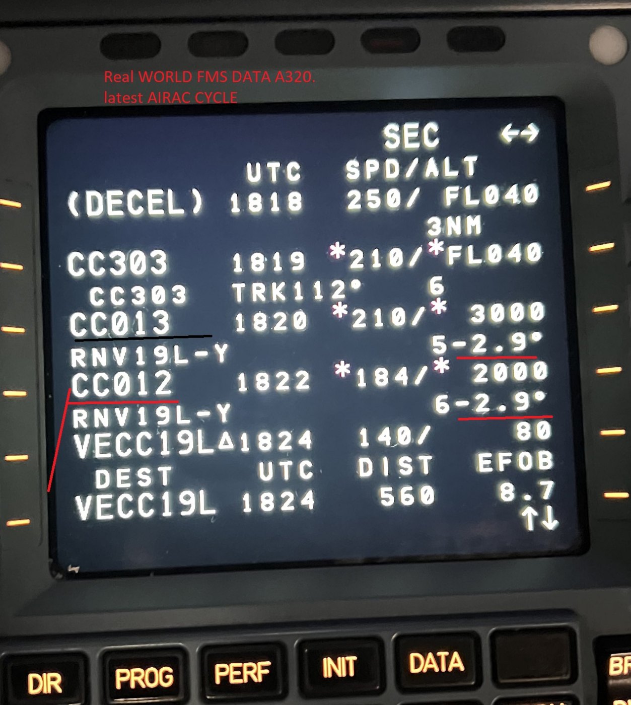 Difference in descent point coded in FMS and real world. Navigraph