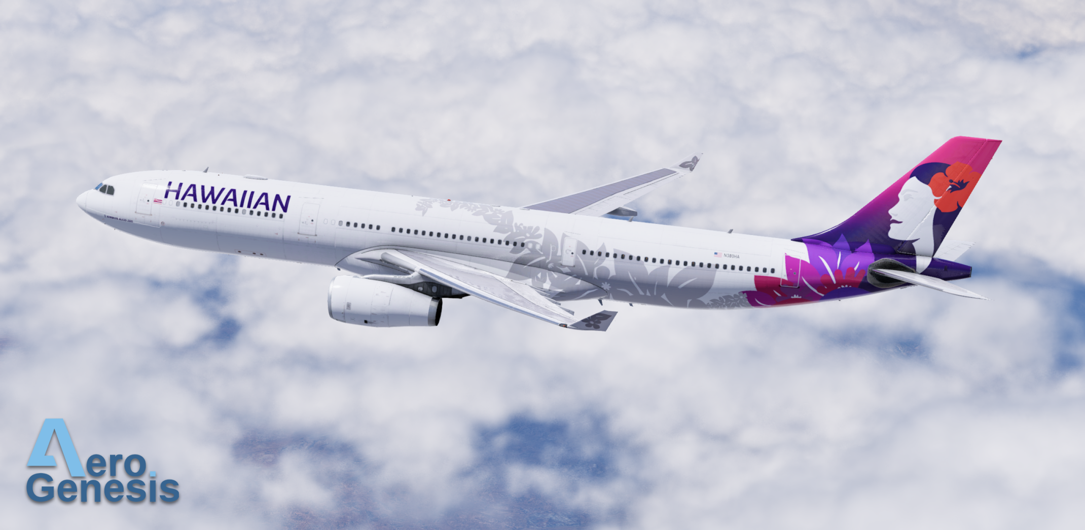 AeroGenesis A330-300 Hawaiian H380HA - Other Aircraft Livery - X