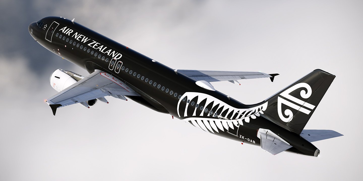 Toliss A320-200 Air New Zealand All Blacks (ZK-OAB) - UHD 8K & 4K