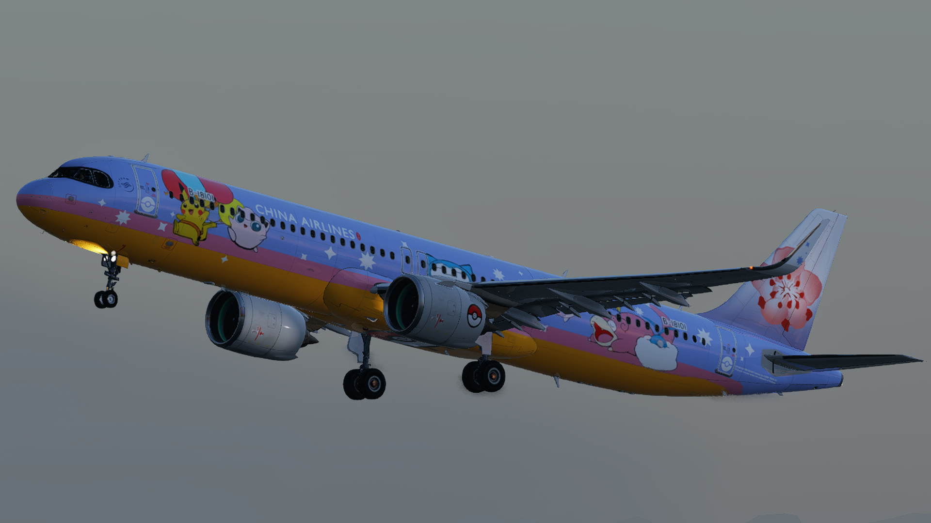 Toliss A321 China Airlines B-18101 Pokémon Jets - Toliss A321 - X