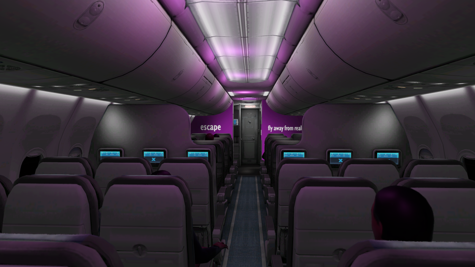 Escape Airlines B737-800 X (Zibo) I-ZMPA Magenta livery - Zibo 737