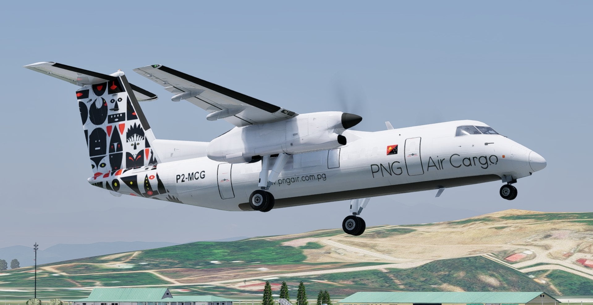PNG Air Dash-8 Q100 Livery for Mank1 DHC-8 Q100/200 - Other