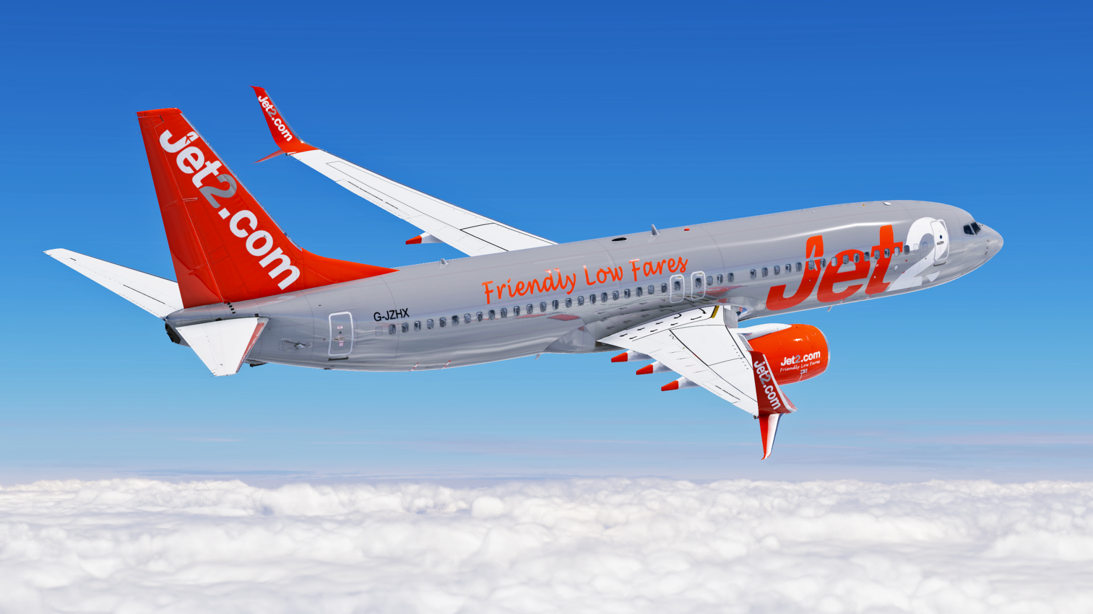 LevelUp 737-800 Jet2.com G-JZHX 4K - Other Aircraft Livery - X