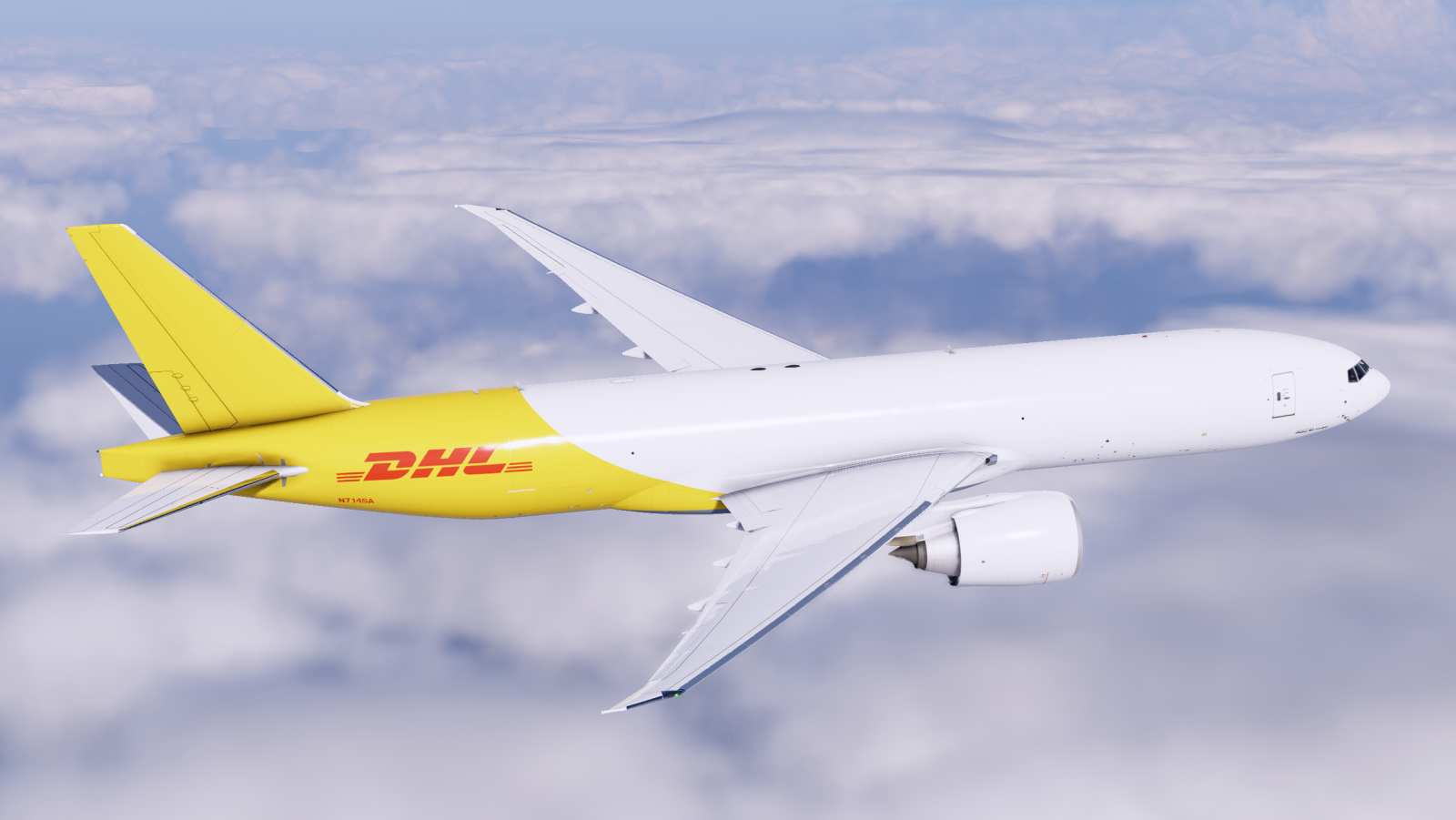 DHL Polar Air Cargo N714SA FF 777-F - 8K and 4K - FlightFactor - X