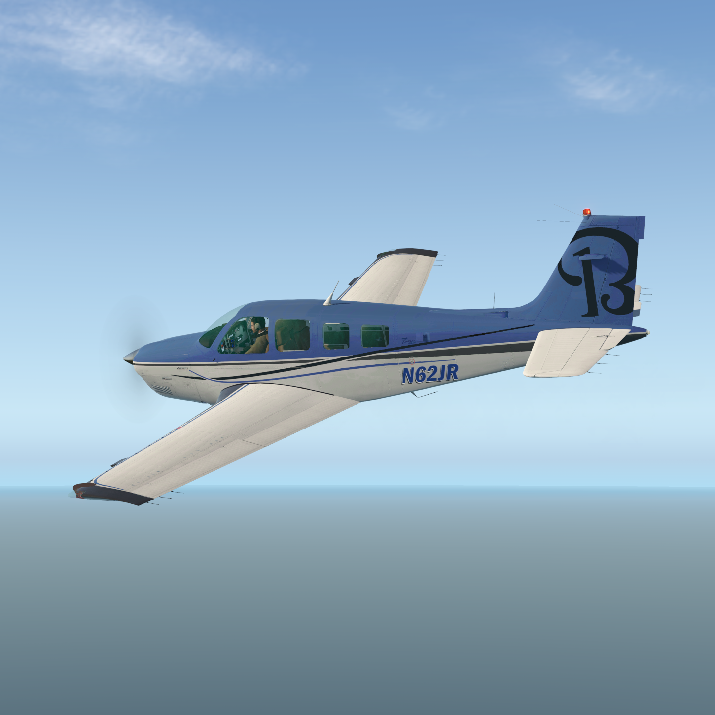 Carenado Beechcraft A36 Bonanza N62JR. - Carenado Paints - X-Plane