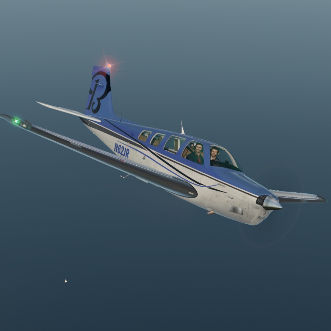 Carenado Beechcraft A36 Bonanza N62JR. - Carenado Paints - X-Plane