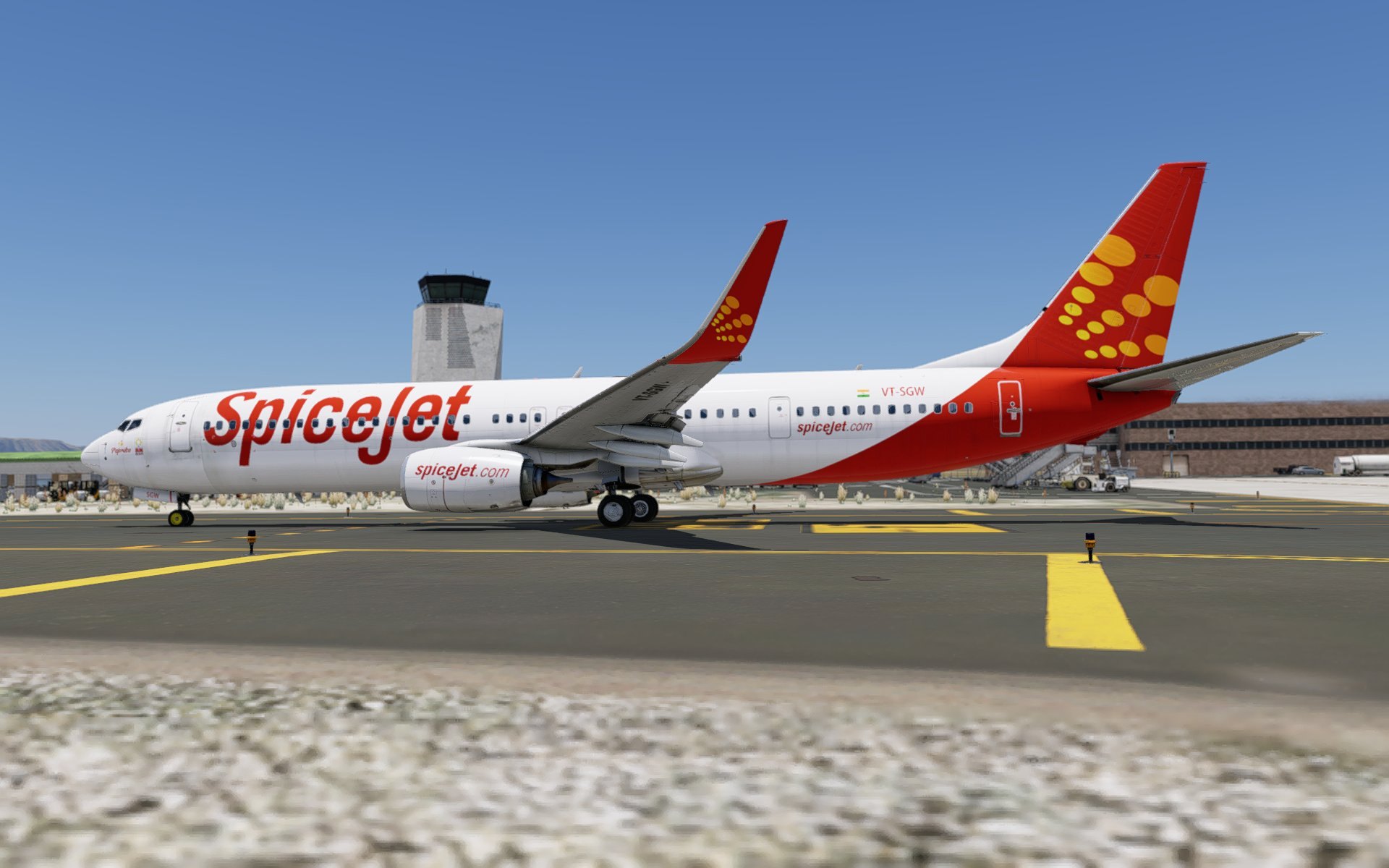 スペクター LevelUp 737-900ER v2 8K SpiceJet VT-SGW - Other Aircraft Livery