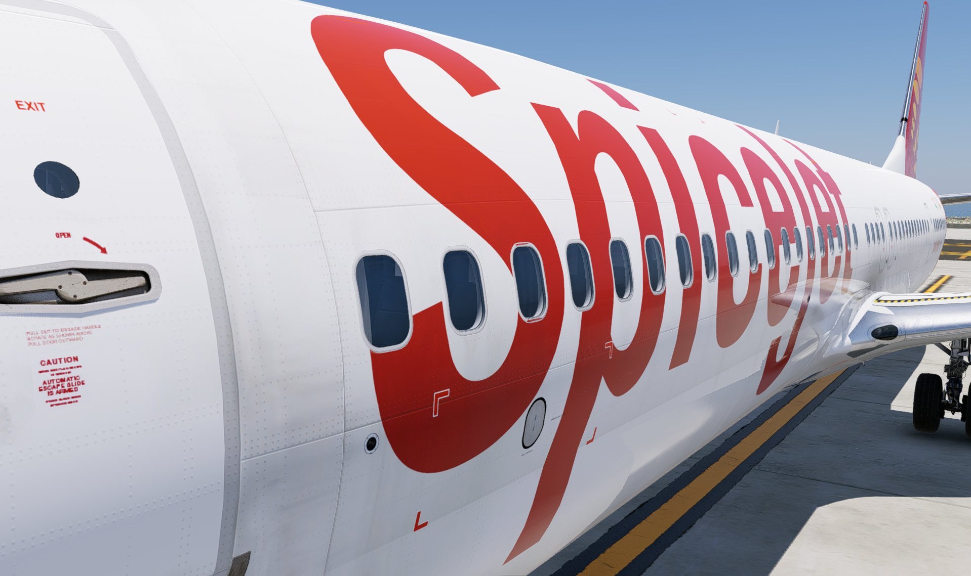 LevelUp 737-900ER v2 8K SpiceJet VT-SGW - Other Aircraft Livery