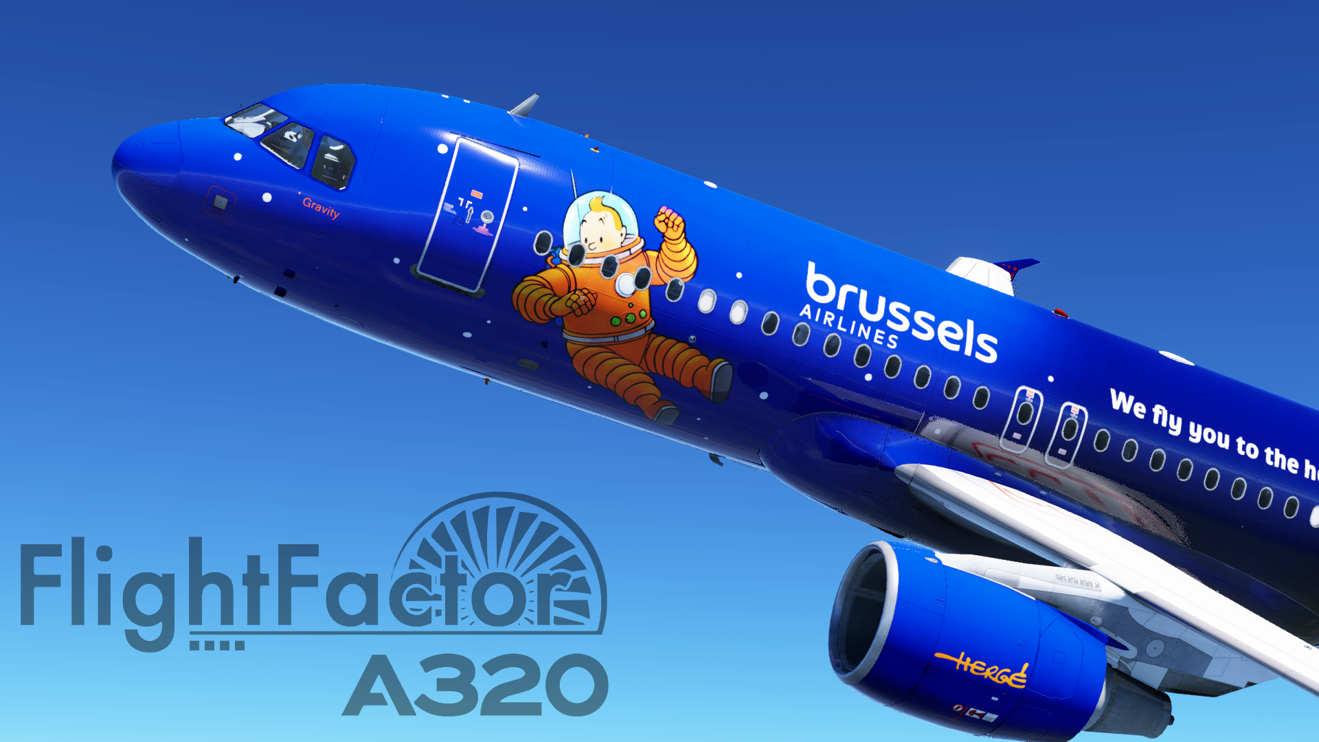 FlightFactor a320 Brussels Airlines TinTin 'Gravity' OO-SNJ - FF