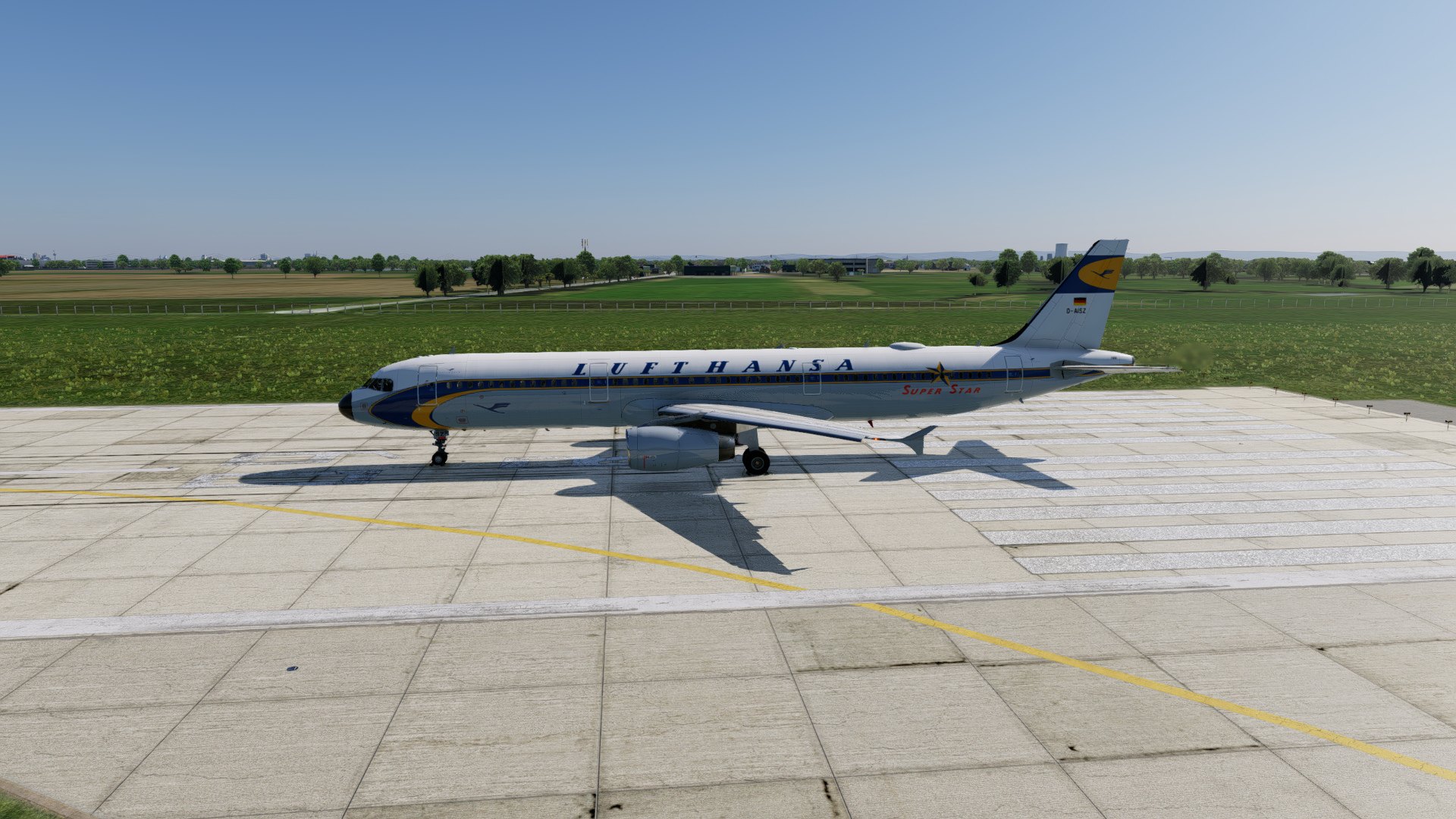 ToLiss A321 Lufthansa (retro Super Star, D-AISZ, 4k+8k) - Toliss