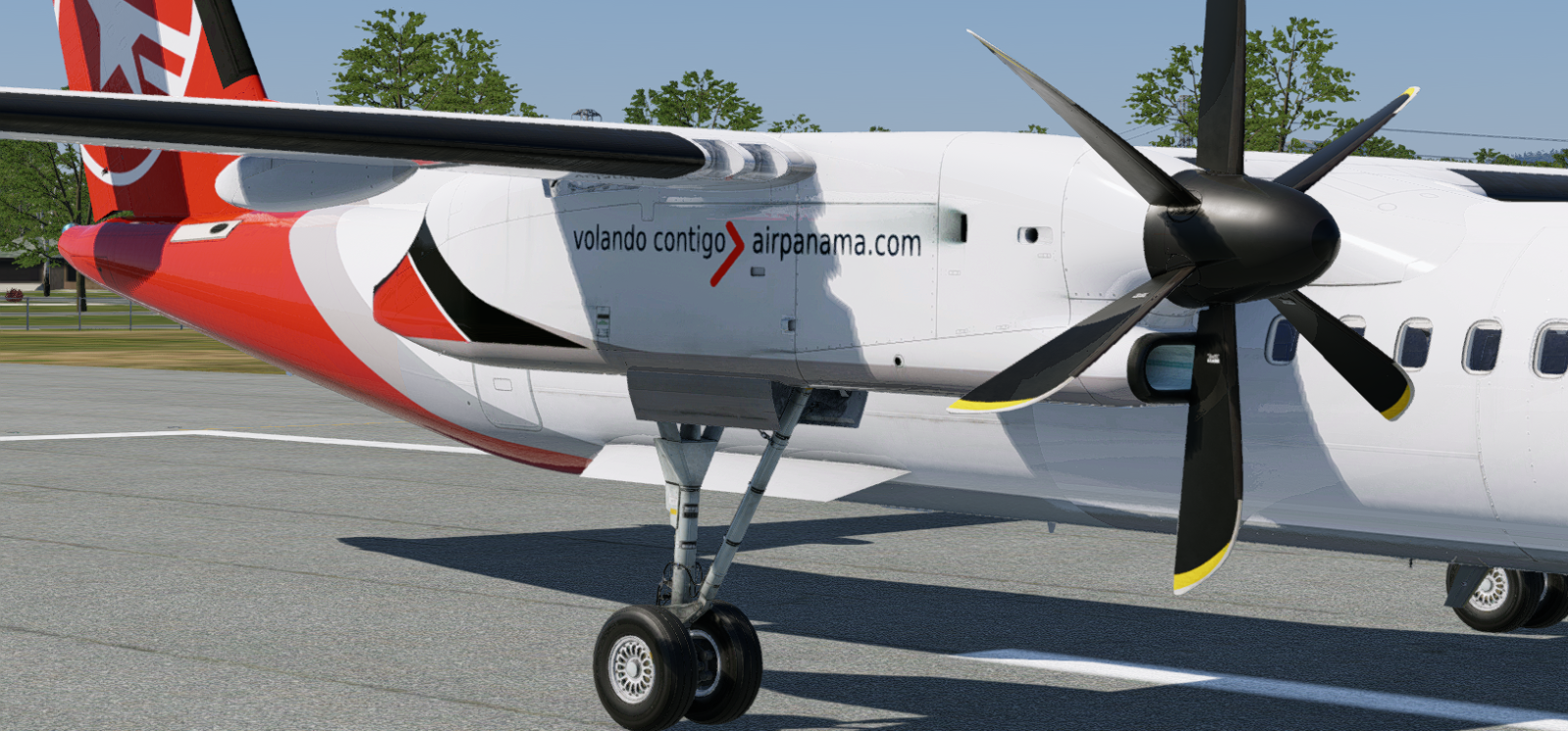 Air Panama Livery for Dash 8 Q400 - Q4XP by FlyJSim - X-Plane.Org
