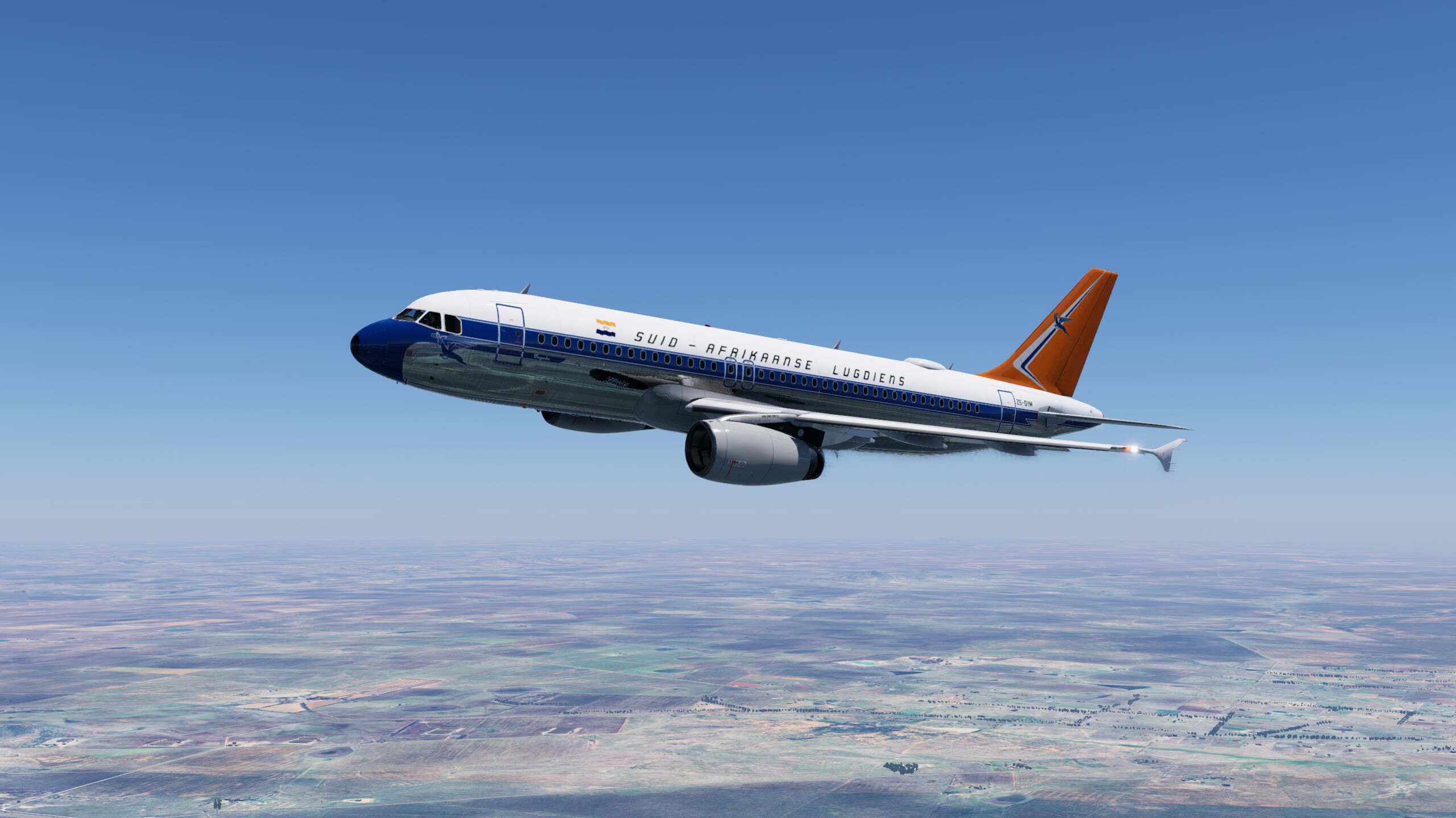 South African Retro 727 Livery fot Toliss A320 - Toliss A320 - X