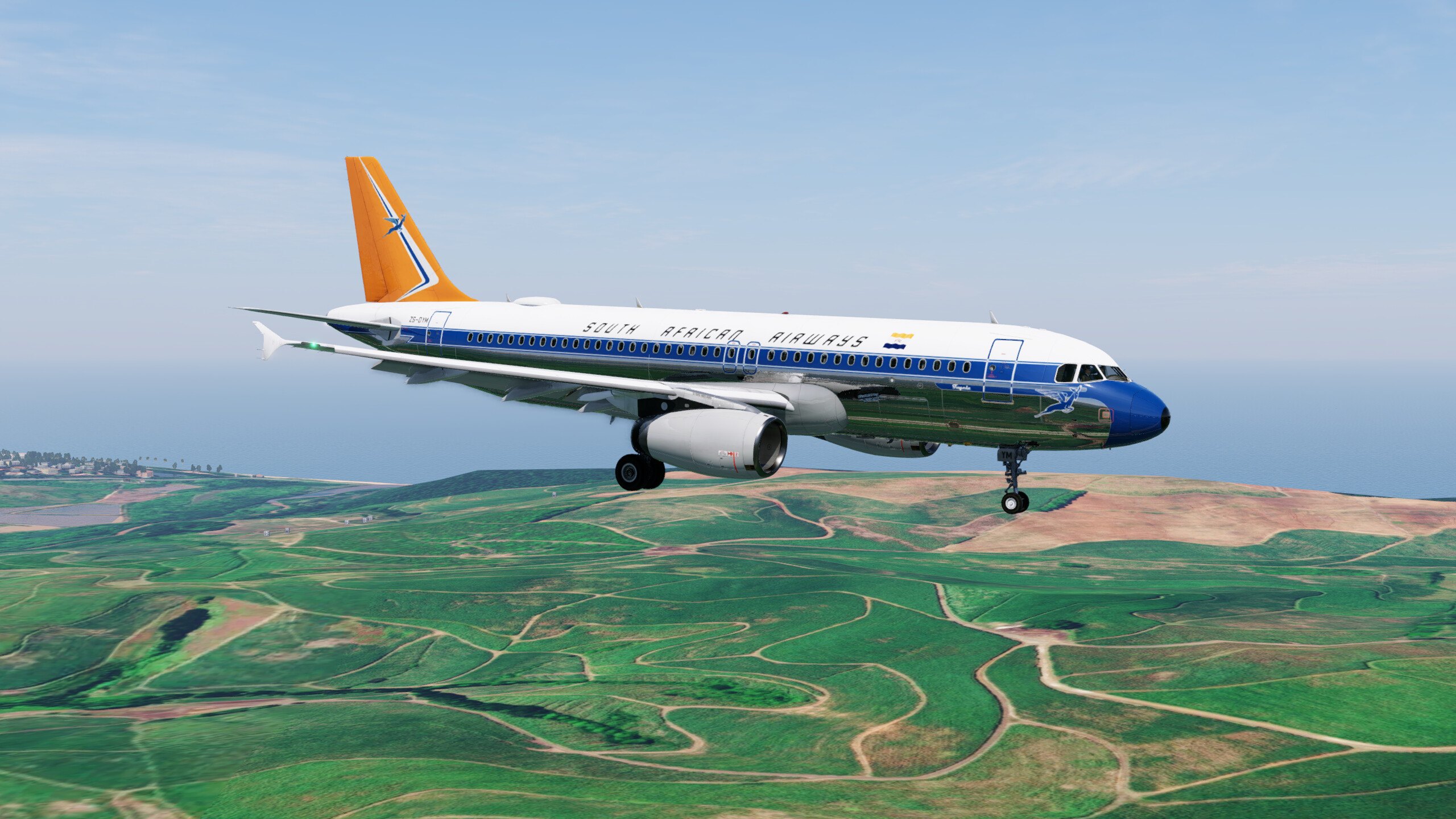 South African Retro 727 Livery fot Toliss A320 - Toliss A320 - X
