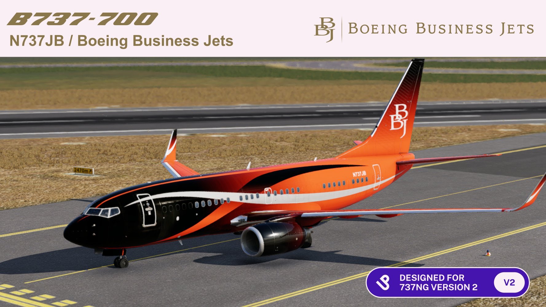 LevelUp 737-700 v2 8K Boeing Bussines Jets N737JB - Other Aircraft